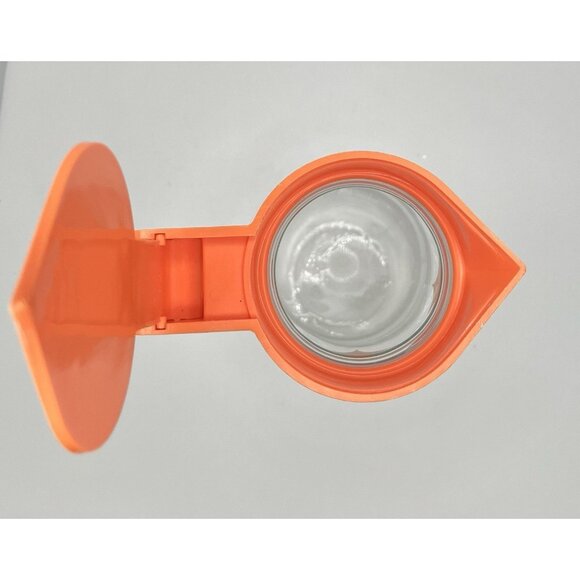 Vintage Anchor Hocking Orange Starburst Atomic Glass MCM Juice Pitcher 28 oz. - Picture 6 of 10